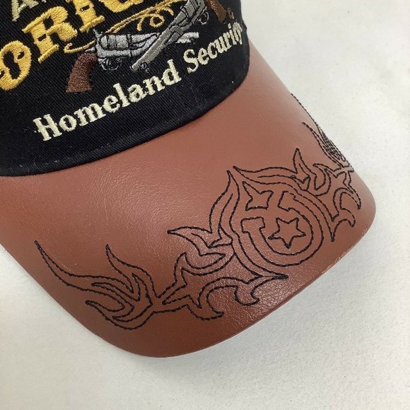 Brown and Black Embroidered Baseball Hat - Picture 3 of 6